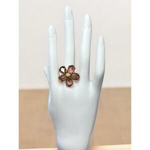 NWT Y2K Coach 94954 Crystal Flower Ring – Size 7